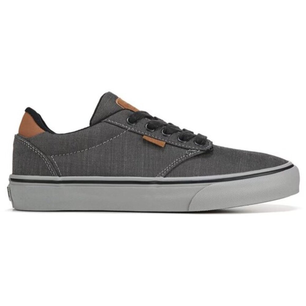 NWOB Van's Atwood Deluxe Ultra Cush Low Top Sneakers in Gray, Black, & Leather